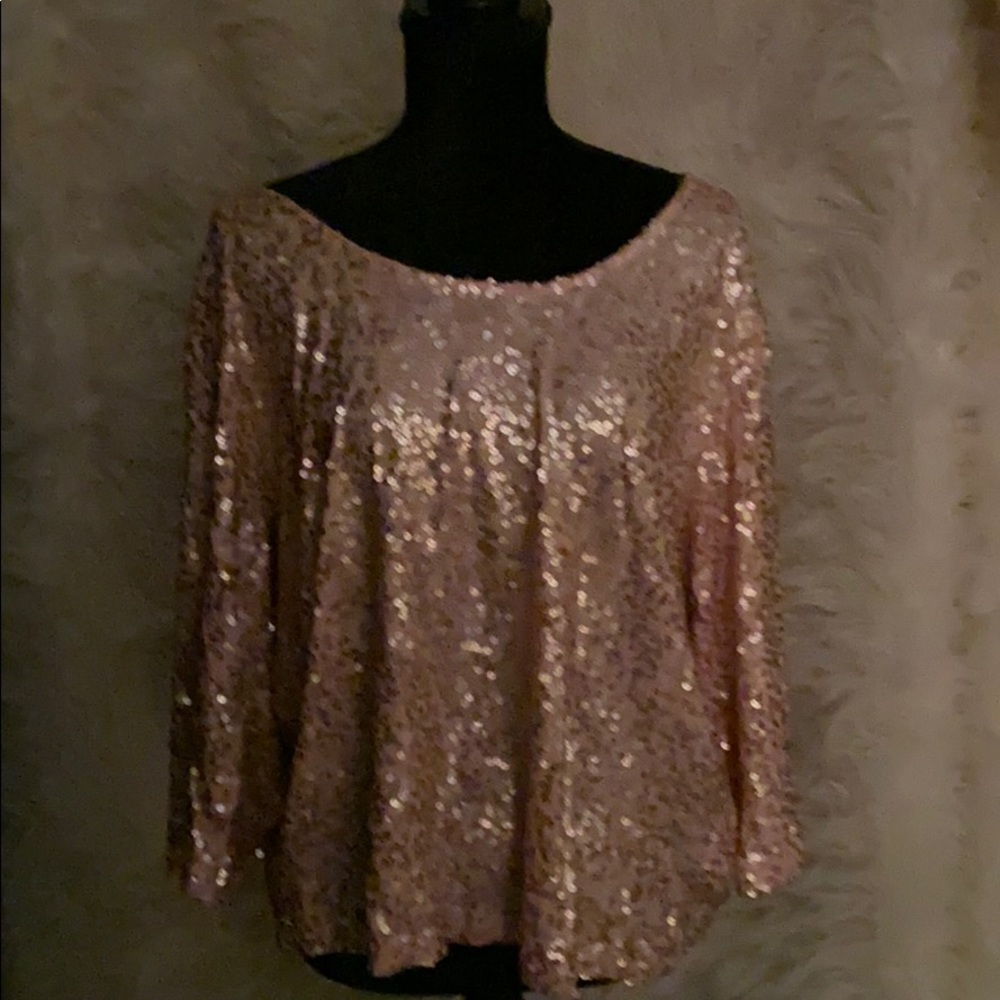 Calvin Klein Pink sequins top